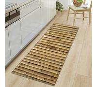 XQKXHZ Tapis de Cuisine Antidérapant, Tapis Cuisine Long à Motifs en Rattan, Tapis Entree Interieur Absorbant, Tapis de Passage Lavable en Machine pour Devant Evier,D,40x100cm/16 x39