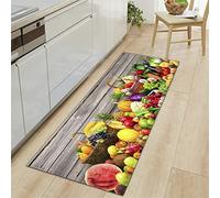XQKXHZ Tapis De Cuisine Fruits Et Légumes Tapis Cuisine Devant Evier Antidérapant Lavable Comfort Tapis De Bain Paillasson Tapis De Sol Cuisine Tapis Entrée Intérieur,6,60x180cm/24 x71
