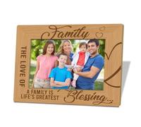 XQLSR Cadre photo pour la maison, « The Love of A Family is Life's Greatest Blessing », cadeau de Noël ou d'anniversaire pour les parents, cadre photo de famille pour parents, pour photos de 10 x 15