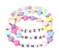 XQMMGO Bracelet Style DéMon 3 PièCes, Ensemble De Bracelets Chasseurs De DéMons Acryliques ColoréS, Bracelets Merch éLéGants Comme Bijoux De Fan Et Bracelets D'Amitié Cadeau