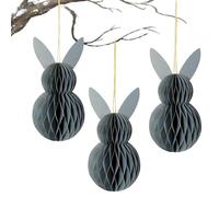 XQMMGO Ensemble De Lapin en Nid d'abeille De DéCoration De PâQues, Boule en Nid d'abeille De Lapin De PâQues à Suspendre 20 Cm, DéCoration De RéUtilisable, Boules en De 3D