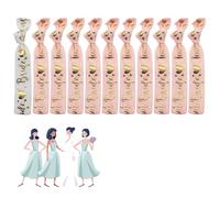 XQMMGO Lot de 10 bracelets Team Bride et 1 bracelet de mariée avec inscription en or rose - Convient pour les enterrements de vie de jeune fille, les mariages, les fêtes nuptiales (rose)