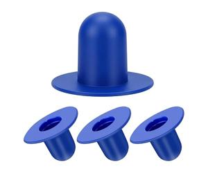 XQMMGO Lot de 4 bouchons muraux de rechange pour piscine hors sol, bouchons d'obturation de filtre de pompe pour tuyaux de 2,9 cm, accessoires de vidange pour piscine de jardin (bleu)