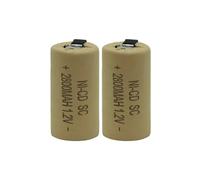 Xqscvqwfa Lot de 2 batteries rechargeables SC NiCad 2800 mAh compatibles avec Bosch Hitachi DeWalt outils électriques Tournevis Batterie 1,2 V