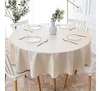 XQSSB Antitache Ciree Impermeable Nappes Anti Brûlure pour l'anniversaire de Mariage Un Diamètre Rond de Couleur 180cm