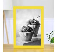 XQSSB Cadres Photo Mur A4 en Bois Massif Jaune 21 × 29,7 cm