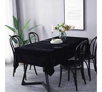 XQSSB Imperméable Nappes Motifs Rectangulaires Doux Durable Antitache Anti Taches Tissu Motif Noir 120 × 160cm