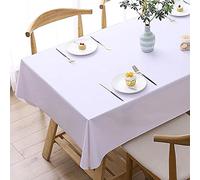 XQSSB Nappe Antitâche 100% Imprimé Rectangle Anti Rayures Nappe Imperméable et Anti Taches Blanc 120 × 180cm