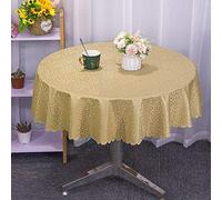 XQSSB Nappe de Table Rectangulaire Antitache Thickening Nappes Ciree Imperméable et Anti Taches Gold 140cm Round Diameter