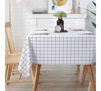XQSSB Nappe Rectangulaire Toile Ciree Epaisse Thick and Durable Nappes Imperméable et Anti Taches White 120 × 170cm