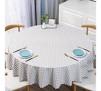 XQSSB Nappe Résistant Imperméable de Table Rectangulaire Anti PVC Chaud Nappe Anti Taches Tissu Motif Café Léger Diamètre 140cm Rond