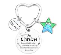 XQXQXZ Cadeau Coach Porte clef coach Porte-clés coach sportif foot sportif homme femme cadeau basket cadeau crossfit coach d'équitation