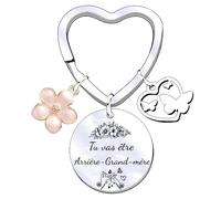 XQXQXZ Cadeau Future Arrière-grand-mère Porte clef Chaque Grand-mère Formidable Se Révèle Être Une Arrière-grand-mère Exceptionnelle Surprise Annonce Grossesse Garçon/Fille Naissance Bébé