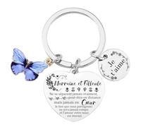 XQXQXZ Cadeau Marraine Noël Cadeau de Marraine Porte-clés de Marraine d'anniversaire Cadeau fête des mères pour Marraine «Veux-tu être ma MARRAINE d'amour pour toute la vie» Cadeaux de Noël (6)