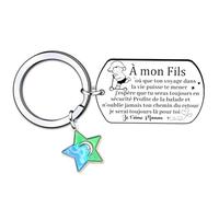 XQXQXZ Cadeaux Noel Fils Cadeau Fils Porte Clés Homme Cadeau D'anniversaire Garçon Enfant Je T'aime Mon Fils Cadeau Noel Fils (4)