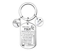 XQXQXZ Cadeaux Noel Fils Cadeau Fils Porte Clés Homme Cadeau D'anniversaire Garçon Enfant Je T'aime Mon Fils Cadeau Noel Fils (1)