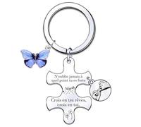 XQXQXZ Porte clef Merci pour tout ce que tu as fait pour moi Cadeau merci Nounou Porte-clés Collègue porte clef amitié Meilleure Amie Porte-clés Amitié Toujours Bestie Cadeau D'anniversaire
