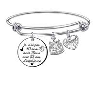XQXQXZ Un cadeau d'anniversaire - Cadeau - Bracelet 70 ans Bracelet Anniversaire Fille Femme Cadeau Anniversaire, Cadeau d'anniversaire parfait pour votre personne préférée