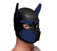 XR Brands Capuche en néoprène pour chiot Noir et bleu