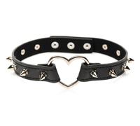 XR Brands - Collier Cœur Piquants - Noir