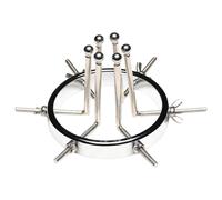 XR Brands Oculus - plug anal élargisseur - acier inoxydable argent