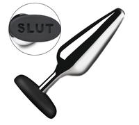 XR Brands - Plug Anal Butt Slut en Métal et Silicone - Argent