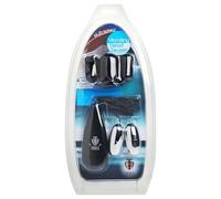 XR Brands - Trinity - vibromasseur pour gland avec capuchon à deux boules (noir-argent)