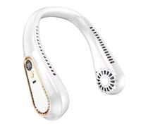 XRASKU Neck Fan (coolingNeck) Portable Neck Fan, That Blow Cold Air USB Bladeless Lightweight Adjustable Cooling Technology, With 7000mAh Battery 0705(Blanc)