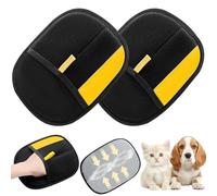 XRASKU Pet Hair Removal Gloves,Electrostatic Gloves Pet Hair, Efficient Grooming Glove for Cats Dogs, Reusable Pet Hair Tool for Couch, Furniture, Carpet, Curtain (2PCS)
