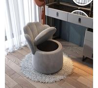 XRBCNMM Tabouret de commode avec dossier de rangement, repose-pieds rond, roulettes, repose-pieds roulant, chaise de maquillage pour salon et chambre à coucher, petit pivotant, ottoman moderne