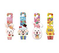 XRCHAA Easter Crafts for Réservé aux Adultes - 4 Pack DIY 3D Egg Door Hanger Decorations Kit, Creative Easter Bunny & Chick Making Activity,for Réservé aux Adultes