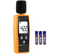 XRCLIF Decibelmetre - Sonomètre Portable Sonomètre numérique - Plage 30-130 dB (A) db mètre, niveau de bruit, testeur de surveillance décibels - Jaune (batterie incluse)