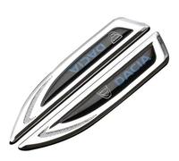 XRDSF 2 Pièces Voiture Logo Emblème Badge Autocollants pour Dacia Sandero 2 Stepway Stainless 2013-2023, Décoration de Voiture pour Coffre Côté Arrière Porte de Voiture