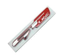 XRDSF 2 Pièces Voiture Logo Emblème Badge Autocollants pour Kia GT Line Logo Elantra GTline Sportage KX5 K3 K4 K5 Stinger, Décoration de Voiture pour Coffre Côté Arrière Porte de Voiture,Red