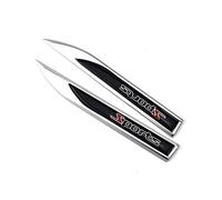 XRDSF 2 Pièces Voiture Logo Emblème Badge Autocollants pour Renault Clio 4 5 RS Grandtour 2014-2022, Décoration de Voiture pour Coffre Côté Arrière Porte de Voiture