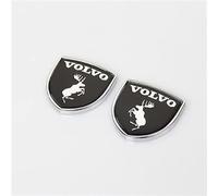 XRDSF 2 Pièces Voiture Logo Emblème Badge Autocollants pour Volvo V40 2016-2020, Décoration de Voiture pour Coffre Côté Arrière Porte de Voiture,Black