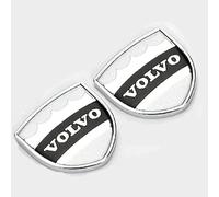XRDSF 2 Pièces Voiture Logo Emblème Badge Autocollants pour Volvo V60 II 2018-, Décoration de Voiture pour Coffre Côté Arrière Porte de Voiture,Black-1