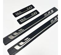 XRDSF 4Pcs Accessoires de Protection de Plaques de Seuil de Porte de Voiture en Acier Inoxydable pour Audi A8 TT Q2 Q3 Q5 Q7 Q8 S-Line, Bande Décorative Anti-Usure de Seuil,Black