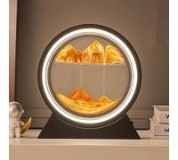 XRDSHY Lampe LED en Forme de sablier 3D, lumière de Nuit à Sable mouvant, décoration de Table, 3 Couleurs, USB, lumière de Sable Mobile pour décoration d'intérieur, Cadeau,Orange-12 Pouces