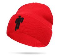 XRDSS Bonnet d'hiver unisexe brodé hip-hop chaud tricoté - Rouge - Taille Unique