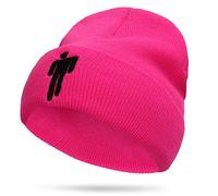 XRDSS Bonnet d'hiver unisexe brodé hip-hop chaud tricoté - Rouge - Taille Unique