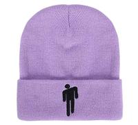 XRDSS Bonnet d'hiver unisexe brodé hip-hop chaud tricoté - Violet - Taille Unique