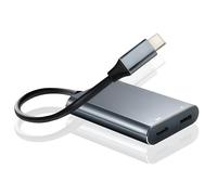 XREAL Adaptateur de charge et de lecture USB C vers lunettes AR pour XREAL One/Air 2 Pro, Rokid, Viture, compatible ROG Ally, Switch2, Phone 17 16 15, prend en charge la charge rapide de 65 W et 60 Hz