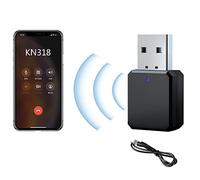 Xreuctop Adaptateur Bluetooth, récepteur Bluetooth portable USB 5.1 avec câble audio 3,5 mm, récepteur audio avec double sortie AUX/USB, émetteur et récepteur Bluetooth pour chaîne stéréo, voiture,