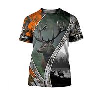 XRHYJK Hommes 3D imprimé T-Shirts Camouflage Animaux De Chasse Cerfs Et Élans Camouflage Animaux De Chasse Cerfs Et Élans T-Shirts 3D pour Hommes dans Les Sports Et Loisirs D'Été