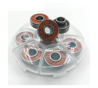 XRKJKQIDG Roulements 8 pièces 608rs roulement de Planche à roulettes ABEC-9 entretoise intégrée Longboard 608 Danse Double Rocker roulements Poisson(Mix Random Color)