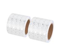 Xrkuu Lot de 2 rouleaux de ruban adhésif réfléchissant sans résidus pour camions, vélos, poussettes et casques Blanc 3 m x 5 cm