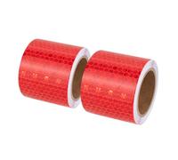 Xrkuu Lot de 2 rouleaux de ruban réfléchissant (3 m x 5 cm), ruban d'avertissement de sécurité rouge