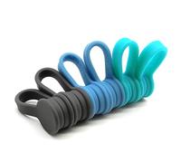 Xrkuu Lot de 6 attaches de câble magnétiques réutilisables en silicone pour organiser et regrouper les fils, les cordons, les chargeurs, les écouteurs (3 couleurs)
