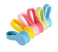Xrkuu Lot de 6 attaches de câble magnétiques réutilisables en silicone pour organiser et regrouper les fils, les cordons, le chargeur, les écouteurs, les couleurs macarons